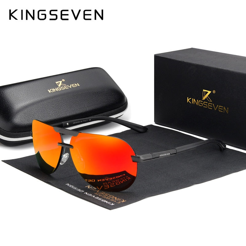 KINGSEVEN Original High Quality Polarized Sunglasses Men Women Pilot Driving Aluminum+TR90 Sun Glasses Goggle UV400 - KiwisLove