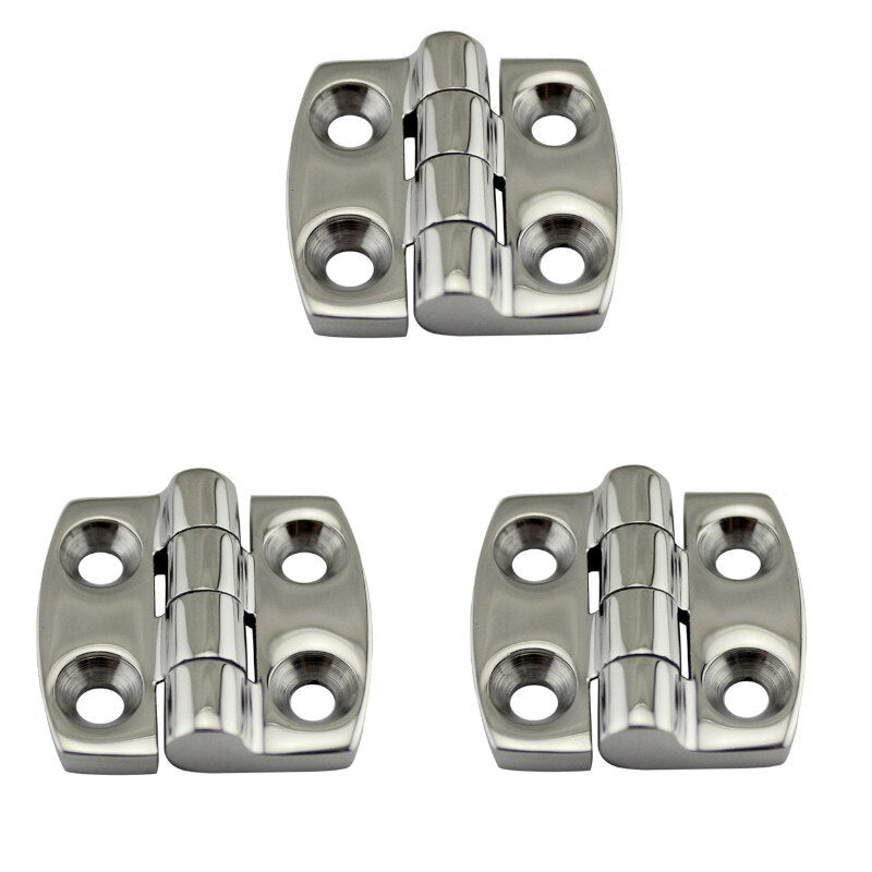 2Pcs Marine stainless steel Door Butt Hinge High Mirror Polished Silver Cabinet Drawer Box Hinge for marine boating accessories - KiwisLove