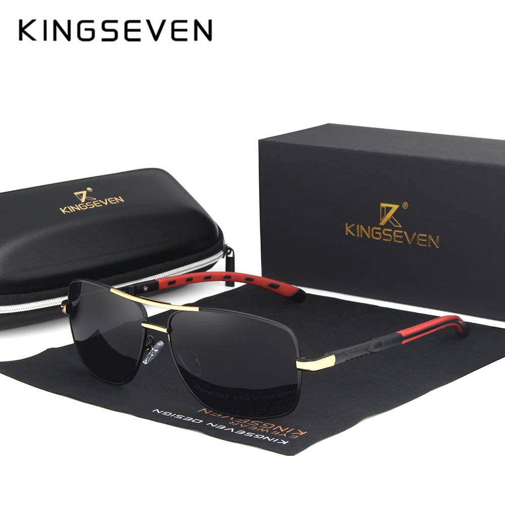 KINGSEVEN 2019 Brand Men Aluminum Sunglasses HD Polarized UV400 Mirror Male Sun Glasses Women For Men Oculos de sol N724 - KiwisLove