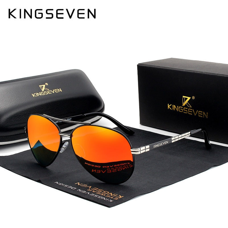 KINGSEVEN 2023 New Design Aviation Alloy Frame HD Polarized Sunglasses For Men UV400 Protection Eyewear - KiwisLove