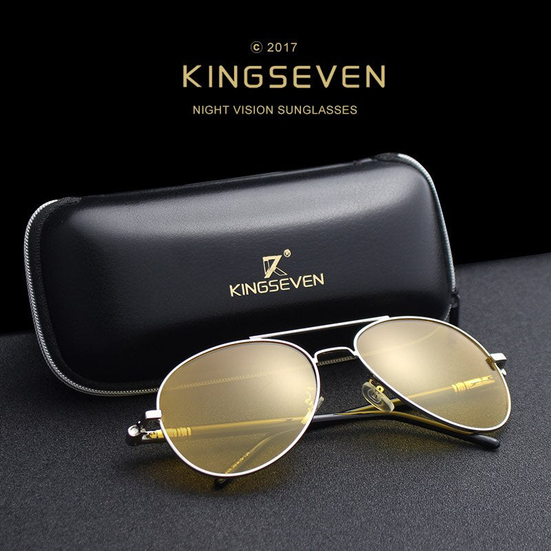 2018 Mens Polarized Night Driving Sunglasses Men Brand Designer Yellow Lens Night Vision Driving Glasses Goggles Reduce Glare - KiwisLove