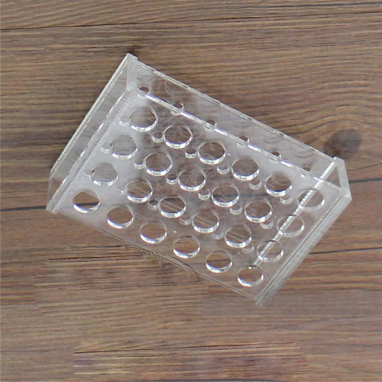 14mm Diam 24 Holes Methyl Methacrylate Rack Stand For 5ml Centrifuge Tubes - KiwisLove