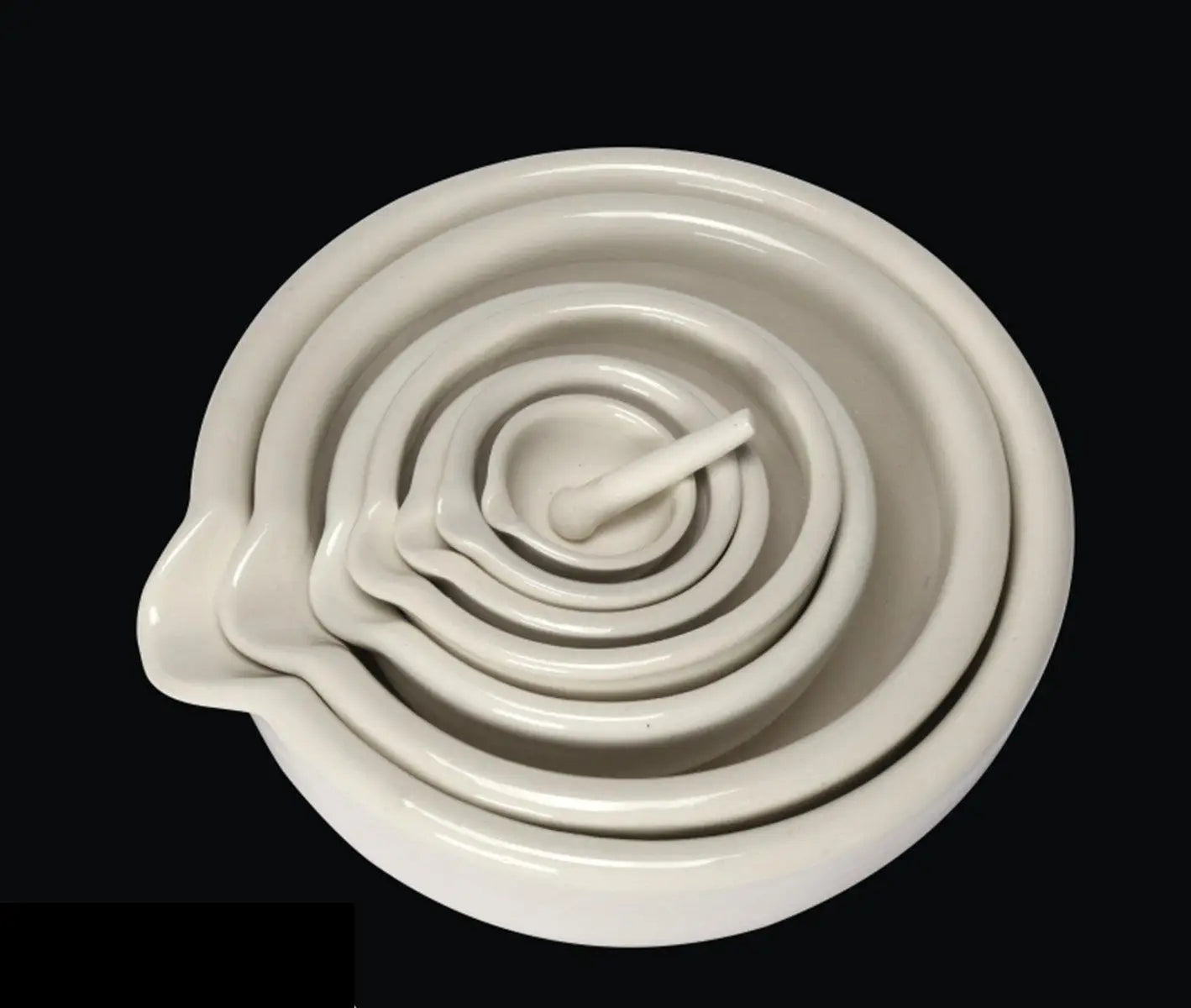 Porcelain Mortar and Pestle 60mm/80mm/90mm/100mm Mixing Grinding Bowl Set White Lab Kit Tools - KiwisLove