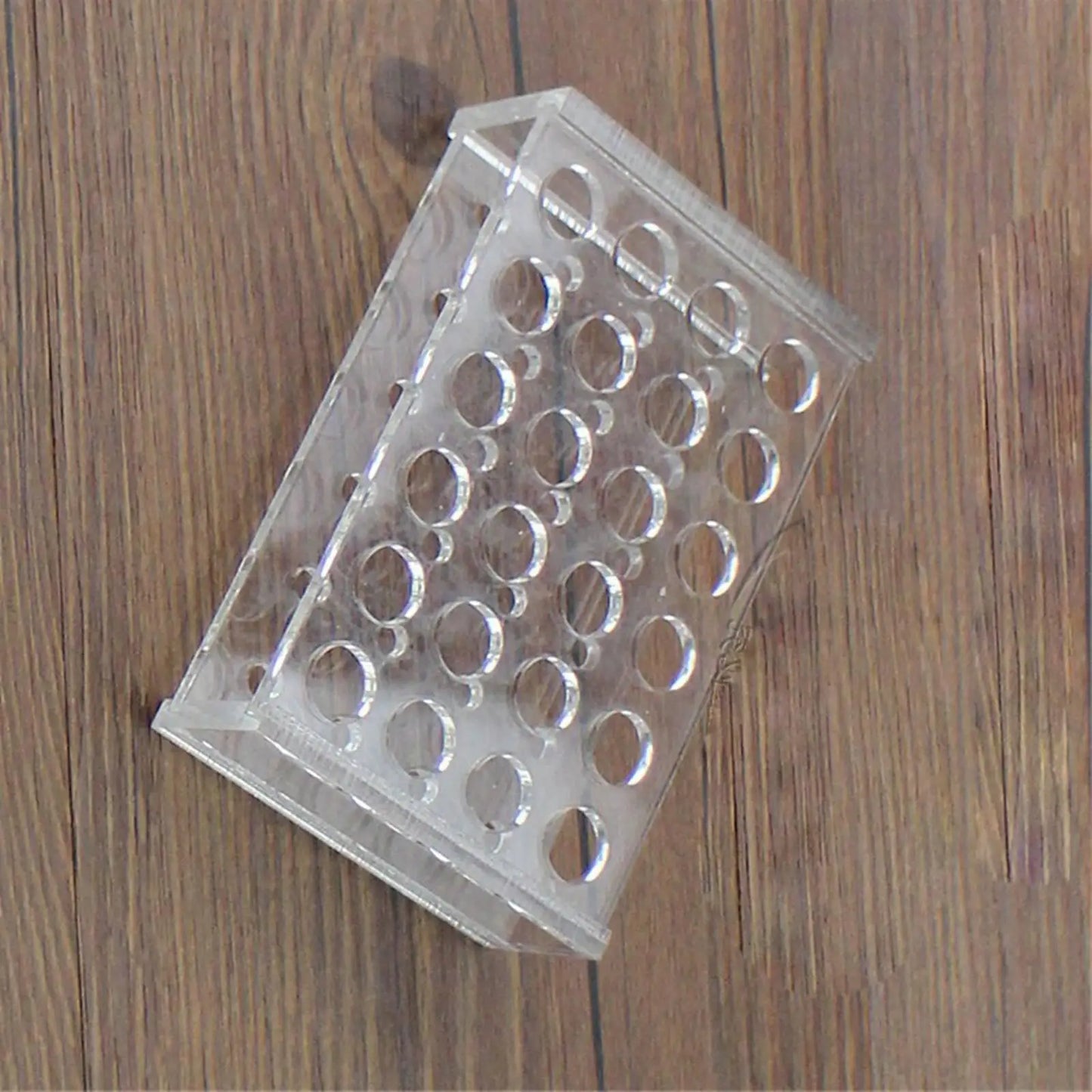 14mm Diam 24 Holes Methyl Methacrylate Rack Stand For 5ml Centrifuge Tubes - KiwisLove