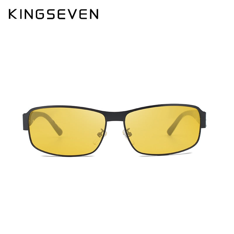 KINGSEVEN Night Vision Sunglasses Men Goggles Yellow Driving Eyewear Man Polarized Sun glasses for Night gafas de sol - KiwisLove