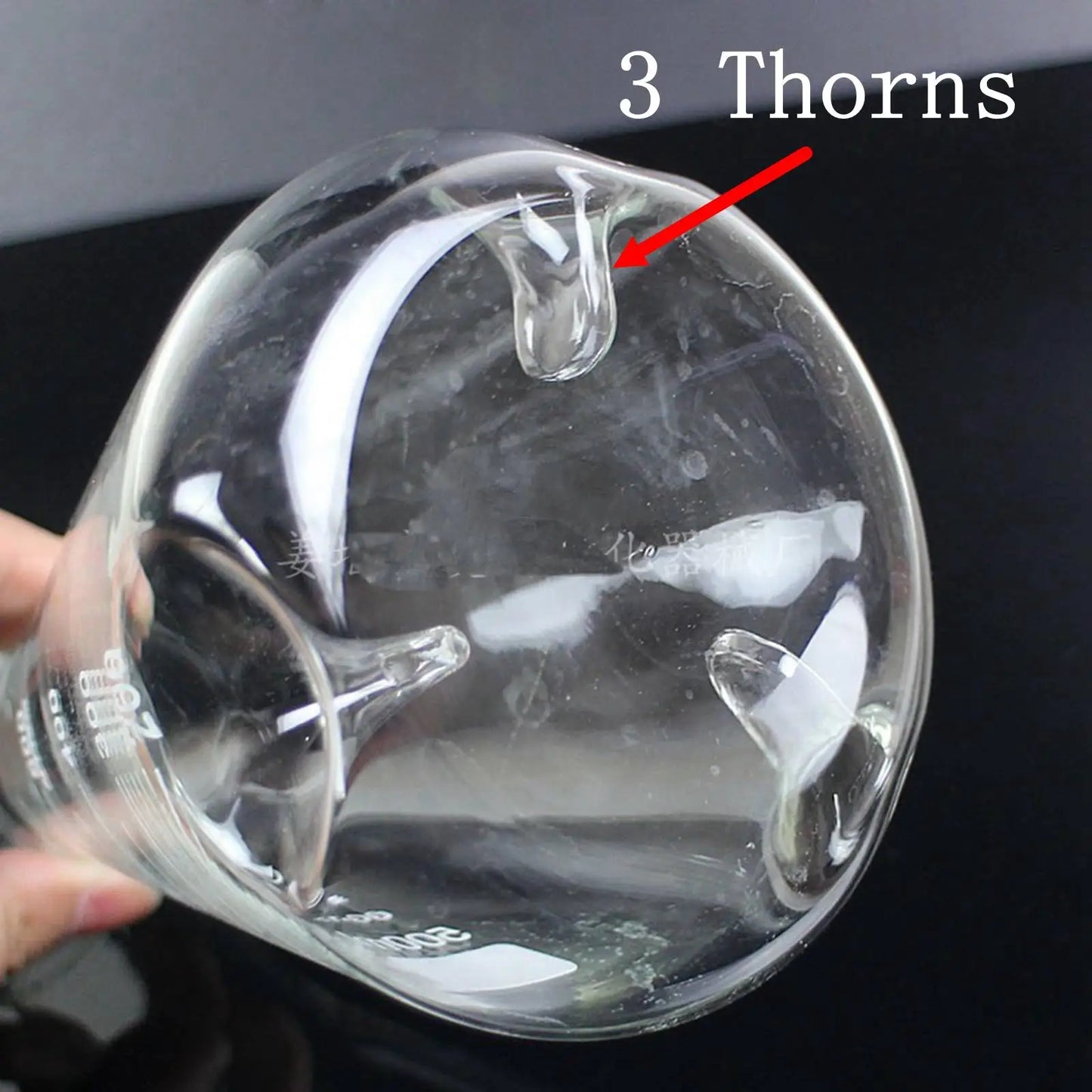 150ml 250ml 500ml 3 Thorns Borosilicate Glass Baffle Shake Conical Erlenmeye Flask Boro Glass Laboratory Ware - KiwisLove