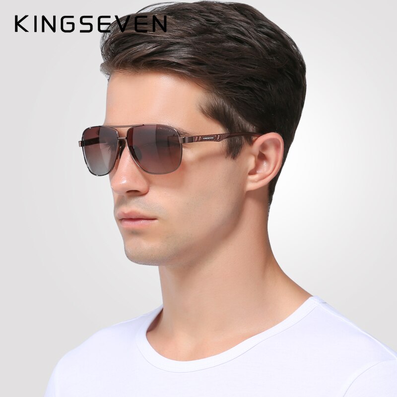 KINGSEVEN 2019 Brand Men Aluminum Sunglasses HD Polarized UV400 Mirror Male Sun Glasses Women For Men Oculos de sol - KiwisLove