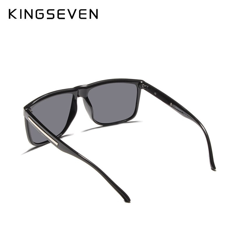 KINGSEVEN BRAND DESIGN Sunglasses Men Male Polarized Sunglasses Driving Vintage TR90 Square Frame Goggles Gafas UV400 - KiwisLove