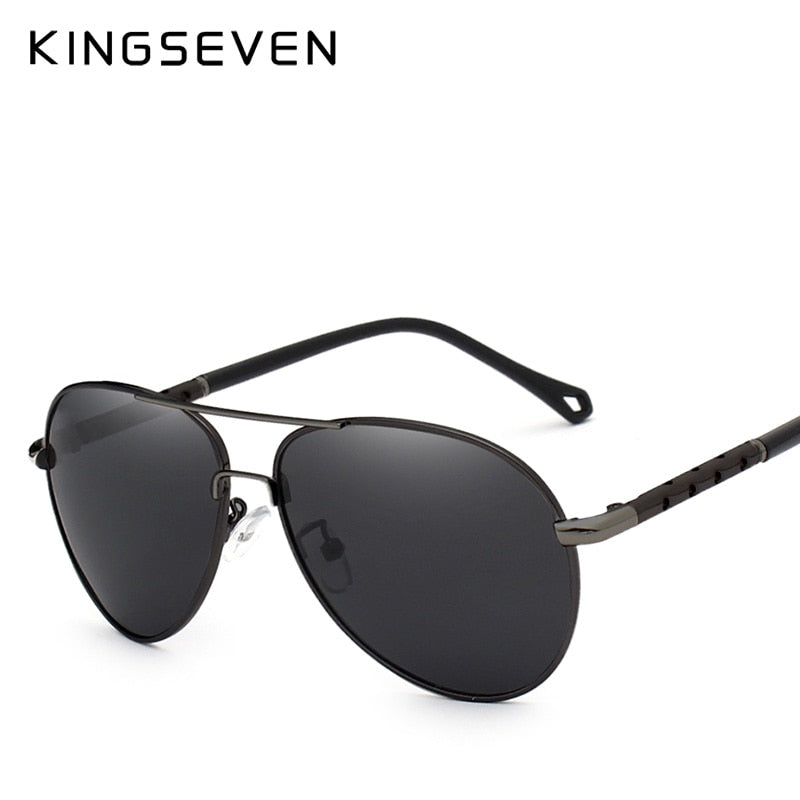 KINGSEVEN Brand Design Pilot Sunglasses Men and Women Polarized Mirror Hollow Frame UV Glass Goggles For Driving Fishing N7866 - KiwisLove