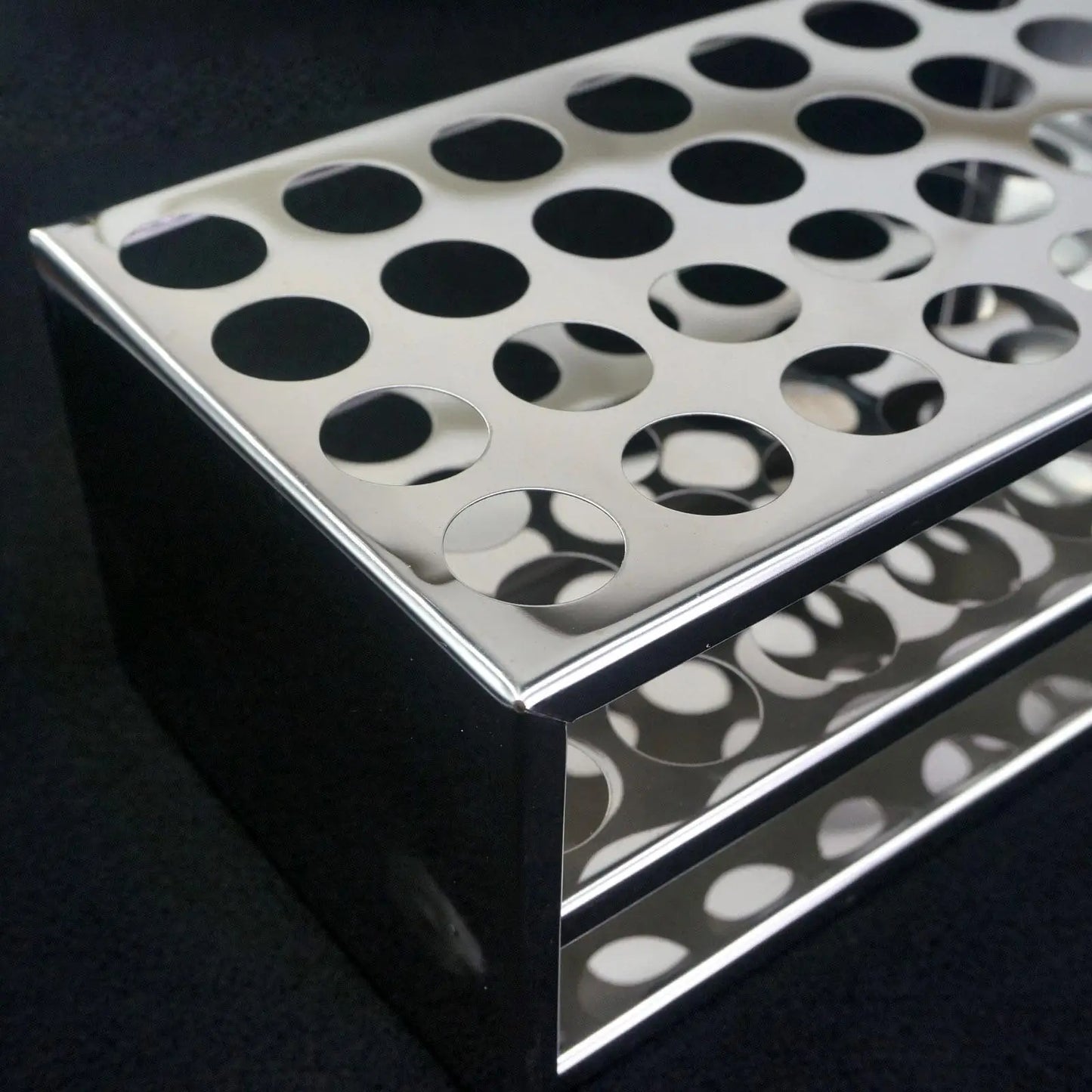 22.5mm Diam x 32 Holes Stainless Steel Test Tube Rack Holder Storage Lab Stand - KiwisLove
