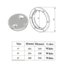 4" 6" 8" ABS Plastic Round Hatch Cover Deck Plate Non Slip Deck Inspection Plate for Marine RV yacht Boat Accessories White - KiwisLove