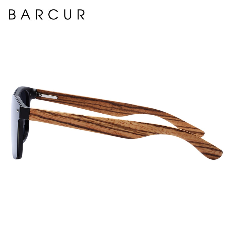 BARCUR Luxury Vintage Sun Shade Men Wooden Sunglasses UV400 Protection Fashion Square Sun Glasses Women - KiwisLove