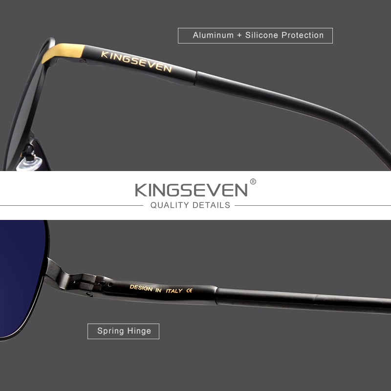 KINGSEVEN Brand 2020 Men's Glasses Driving Polarized Sunglasses Men And Women Aluminum Fashion Eyewear Gafas De Sol Shades - KiwisLove