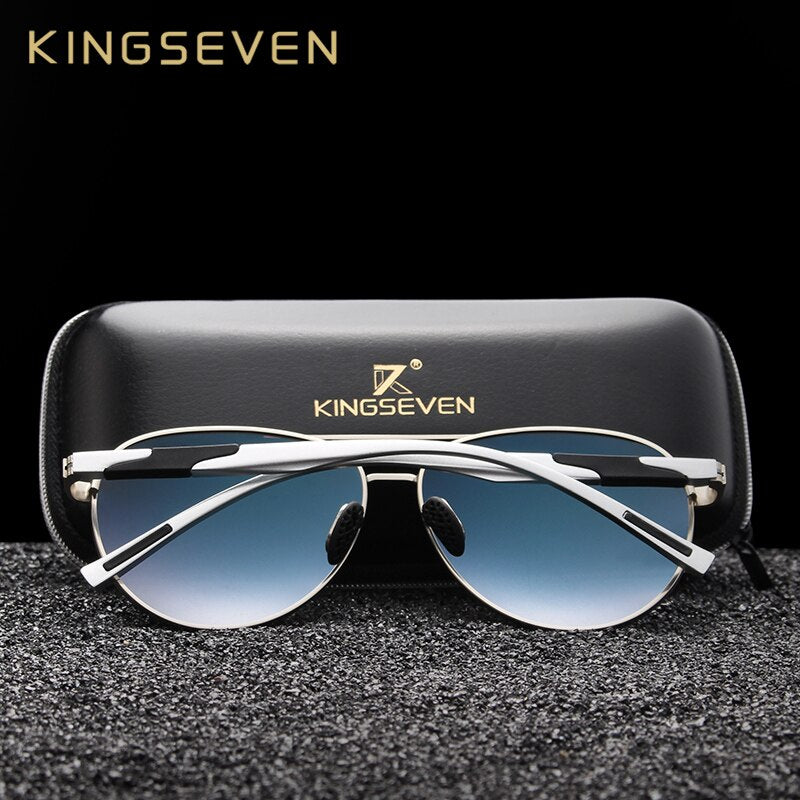 KINGSEVEN DESIGN Men Classic Polarized Sunglasses Aluminum Pilot Sun glasses UV400 Protection NF-7228 - KiwisLove