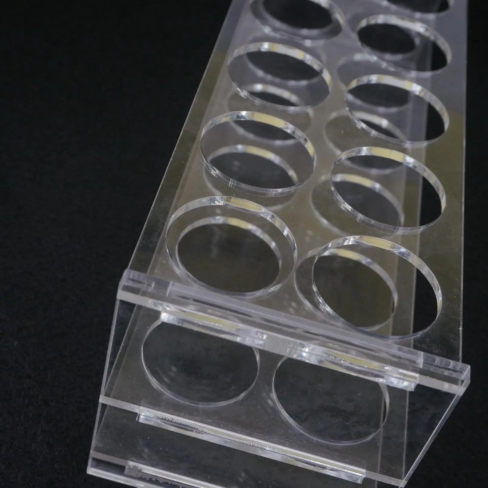 29mm Diam 12 Holes Methyl Methacrylate Rack Stand For 50ml Centrifuge Tubes - KiwisLove