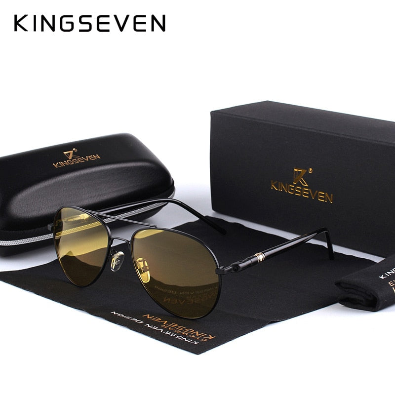 2018 Mens Polarized Night Driving Sunglasses Men Brand Designer Yellow Lens Night Vision Driving Glasses Goggles Reduce Glare - KiwisLove