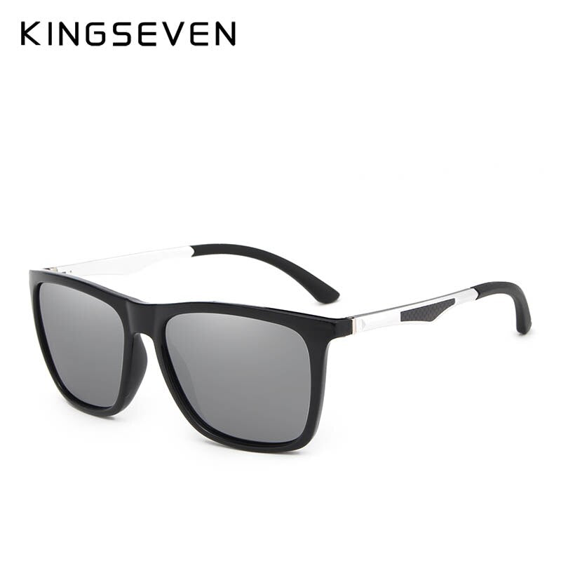 KINGSEVEN DESIGN Men Polarized Square Sunglasses Fashion Male Eyewear Aluminum Legs 100% UV Protection N7536 - KiwisLove