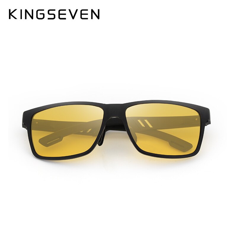 KINGSEVEN Aluminum Polarized Night vision Sunglasses Men Square Sun Glasses Driving Sunglasses Goggle Eyewear oculos de sol - KiwisLove