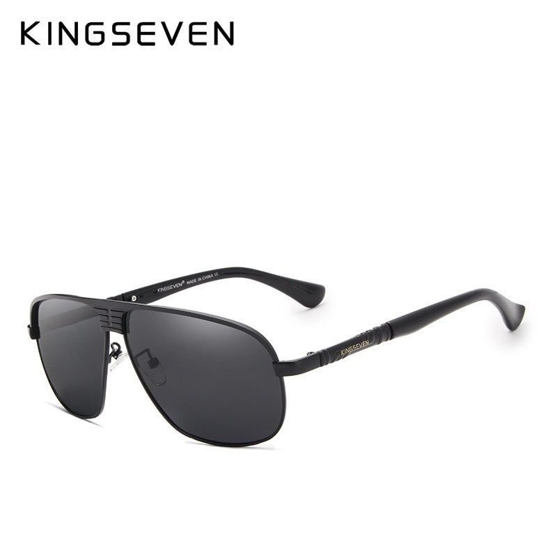 KINGSEVEN Aluminum Brand Classic Retro Polarized Sunglasses Men  Coating Black Driving Sun Glasses Square Eyewear Male Goggles - KiwisLove