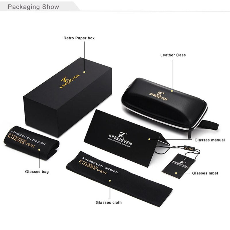 KINGSEVEN Brand Vintage Style Sunglasses Men UV400 Classic Male Square Glasses Driving Travel Eyewear Unisex Gafas Oculos S730 - KiwisLove