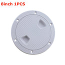 4" 6" 8" ABS Plastic Round Hatch Cover Deck Plate Non Slip Deck Inspection Plate for Marine RV yacht Boat Accessories White - KiwisLove