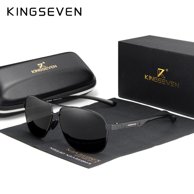 KINGSEVEN 2022 Brand Men Aluminum Sunglasses Polarized UV400 Mirror Male Sun Glasses Women For Men Oculos de sol - KiwisLove