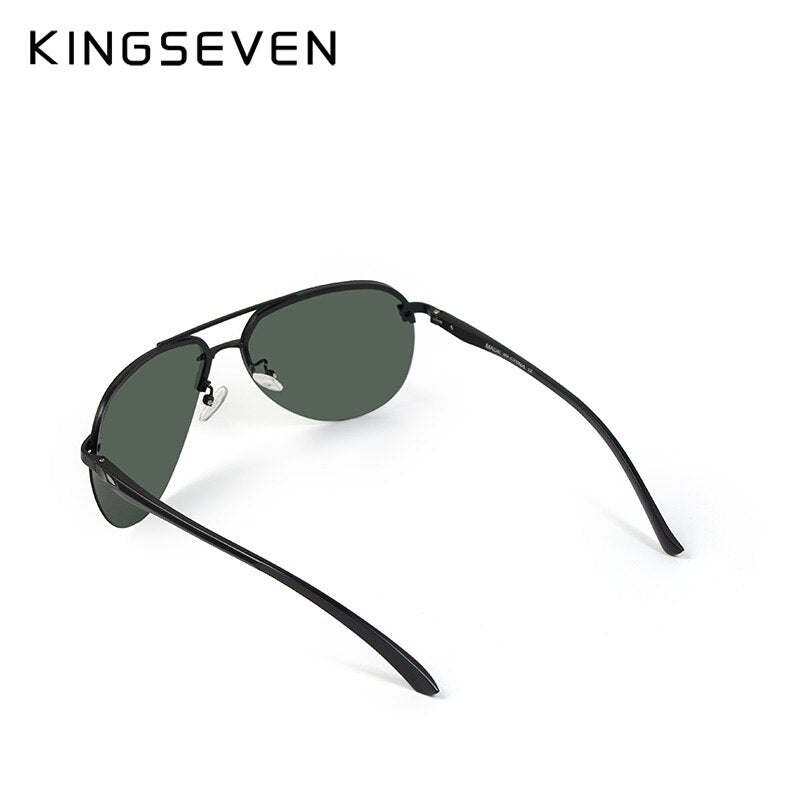 KINGSEVEN BRAND DESIGN Aluminum Pilot Polarized Sunglasses Men Vintage Metal Frame Driving Sunglasses Male Goggles - KiwisLove