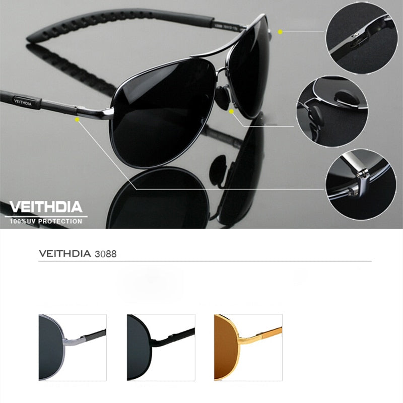 Men Women Sunglasses VEITHDIA Polarized UV400 Brand Designer Outdoor Driving Sports Cycling Eyewear Sun Glasses For Male 3088 - KiwisLove