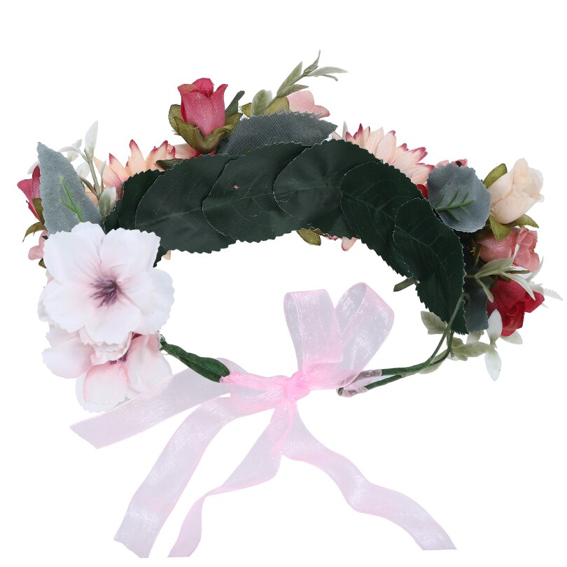 Women Bezel Flower Crown Bridal Floral Headband Wreath New Lady Girls Wedding Hair Accessories Bridesmaid Tiara - KiwisLove