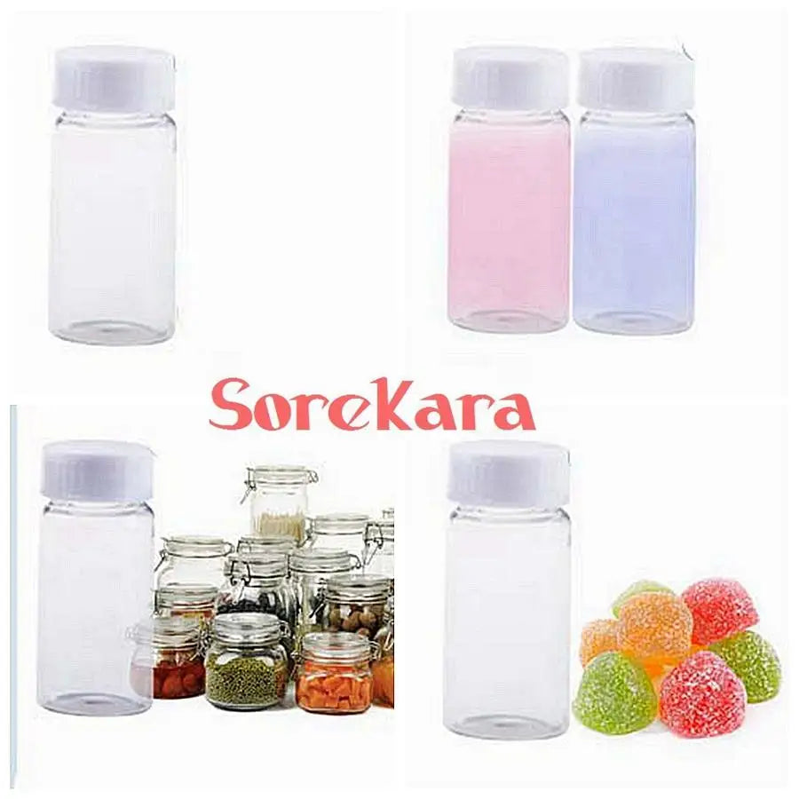 1ml/2ml/3ml/5ml/10ml/15ml/30ml/40ml/50ml/60ml Brown Glass Seal Bottle Reagent Sample Vials Plastic Lid Screw Cap - KiwisLove