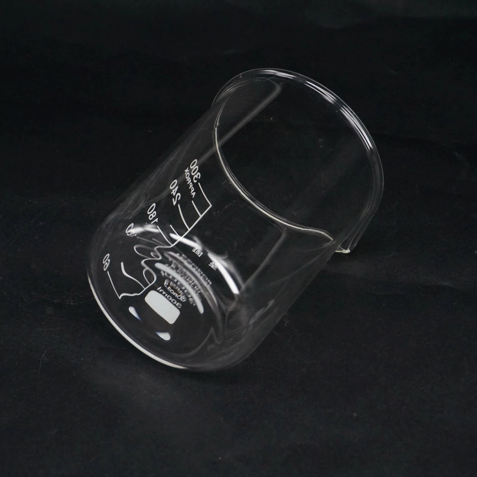 300ml Low Form Beaker Chemistry Laboratory Borosilicate Glass Transparent Beaker Thickened with spout - KiwisLove