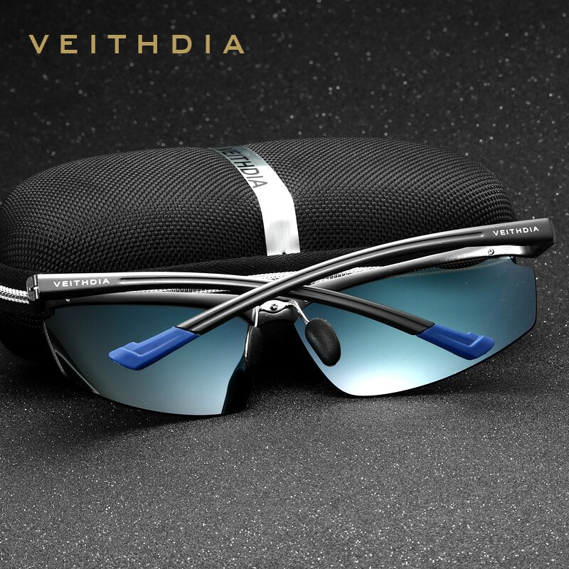 VEITHDIA Aluminum Men's Sunglasses Polarized UV400 Driving Sun Glasses Eyewear Accessories For Men Blue Coating Mirror 6587 - KiwisLove