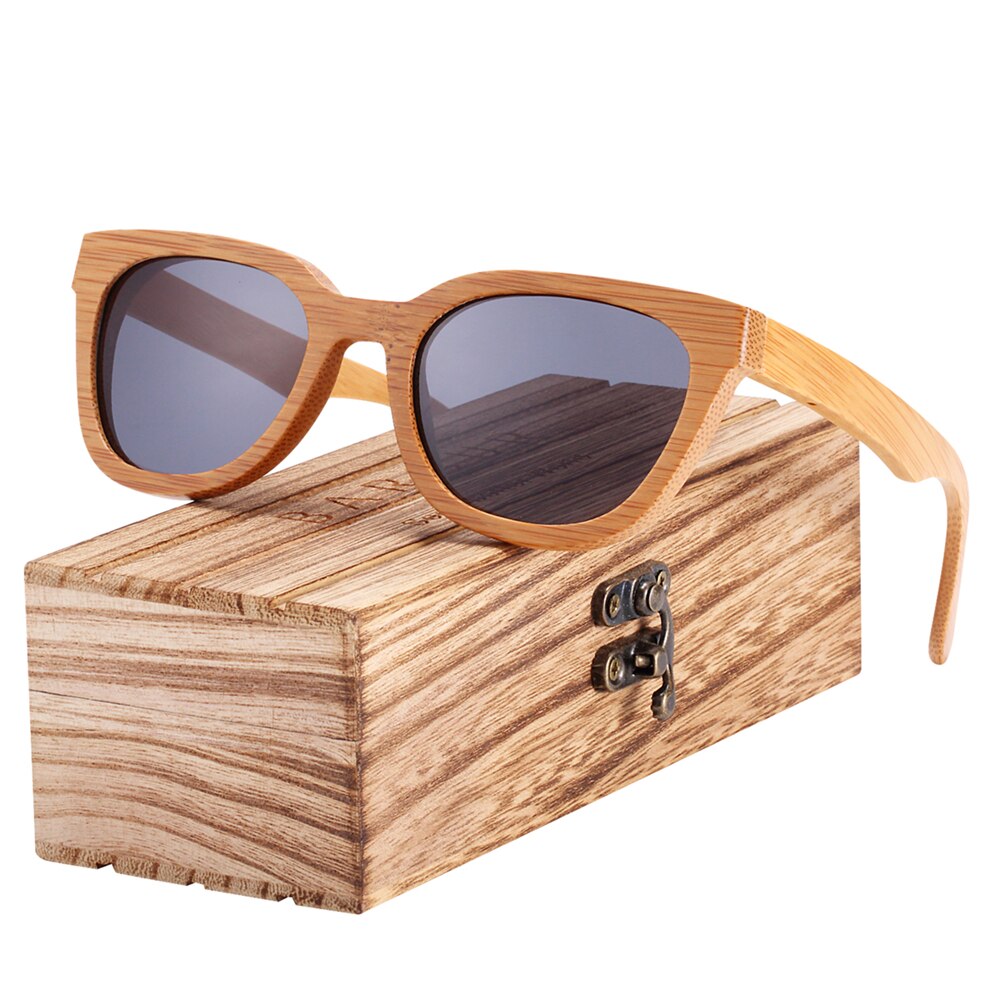 BARCUR New Bamboo Sun Glasses Men Wood Sunglasses Women Eyewear UV400 Protection Polarized Shades Best Gift - KiwisLove