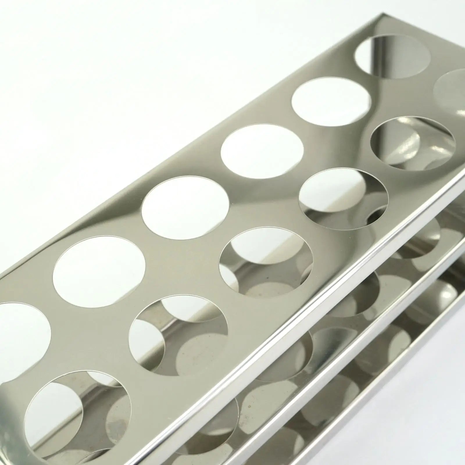 30mm Diam x 12 Holes Stainless Steel Test Tube Rack Holder Storage Lab Stand - KiwisLove