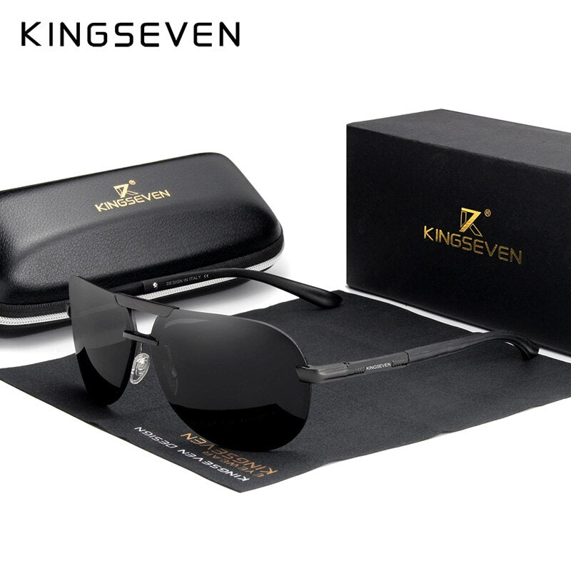 KINGSEVEN Original High Quality Polarized Sunglasses Men Women Pilot Driving Aluminum+TR90 Sun Glasses Goggle UV400 - KiwisLove