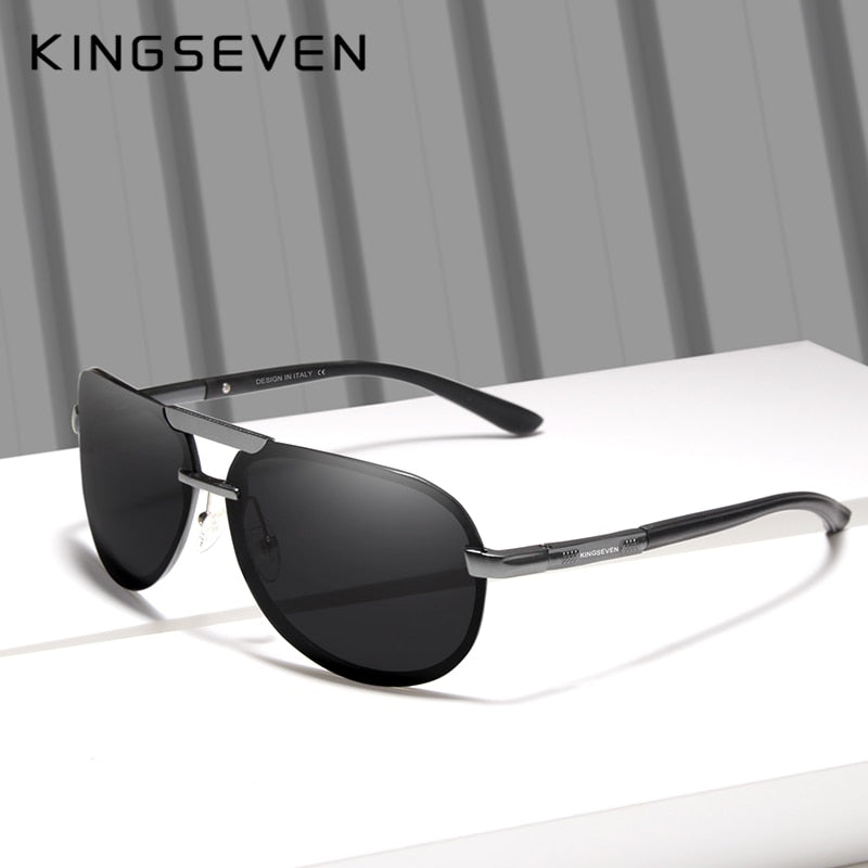 KINGSEVEN Original High Quality Polarized Sunglasses Men Women Pilot Driving Aluminum+TR90 Sun Glasses Goggle UV400 - KiwisLove