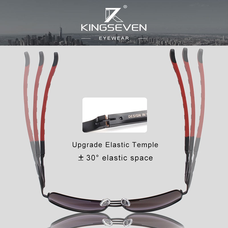 KINGSEVEN 2019 Brand Men Aluminum Sunglasses HD Polarized UV400 Mirror Male Sun Glasses Women For Men Oculos de sol N724 - KiwisLove