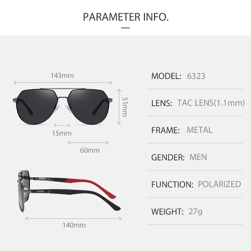 Fashion Sunglasses Men Gradient Lens Women Vintage Sport Outdoor Eyewear Polarized UV400 Cycling Sun Glasses For Male W6323 - KiwisLove
