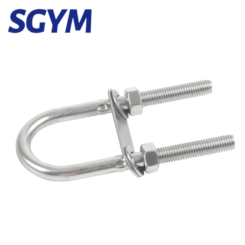 Hot 1pcs M4 M5 M6 M8 M10 M12 U Bolt 26mm 30mm 50mm Inner Width U-Bolt with Nuts Frame Straps 304 Stainless Steel Fastener