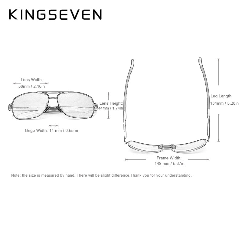 KINGSEVEN 2020 Aluminum Brand Pilot Polarized Sunglasses Men Women Fashion Frame Male Sun Glasses For Driving Oculos de sol - KiwisLove