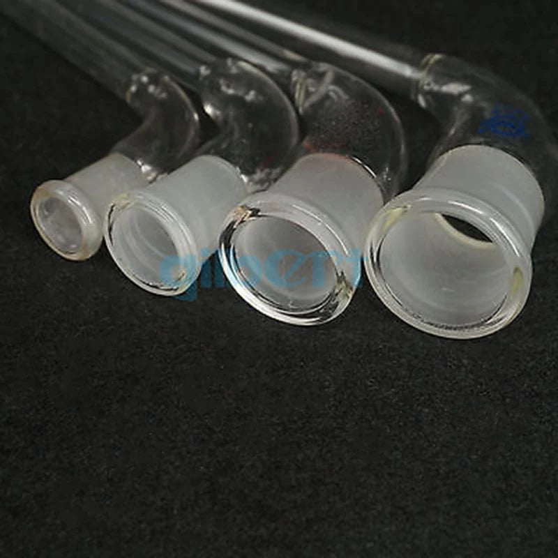 14/23 19/26 24/29 29/32 Joint Distilling Glass Adapter 105 Degree Bend with Straight Tube Labware - KiwisLove