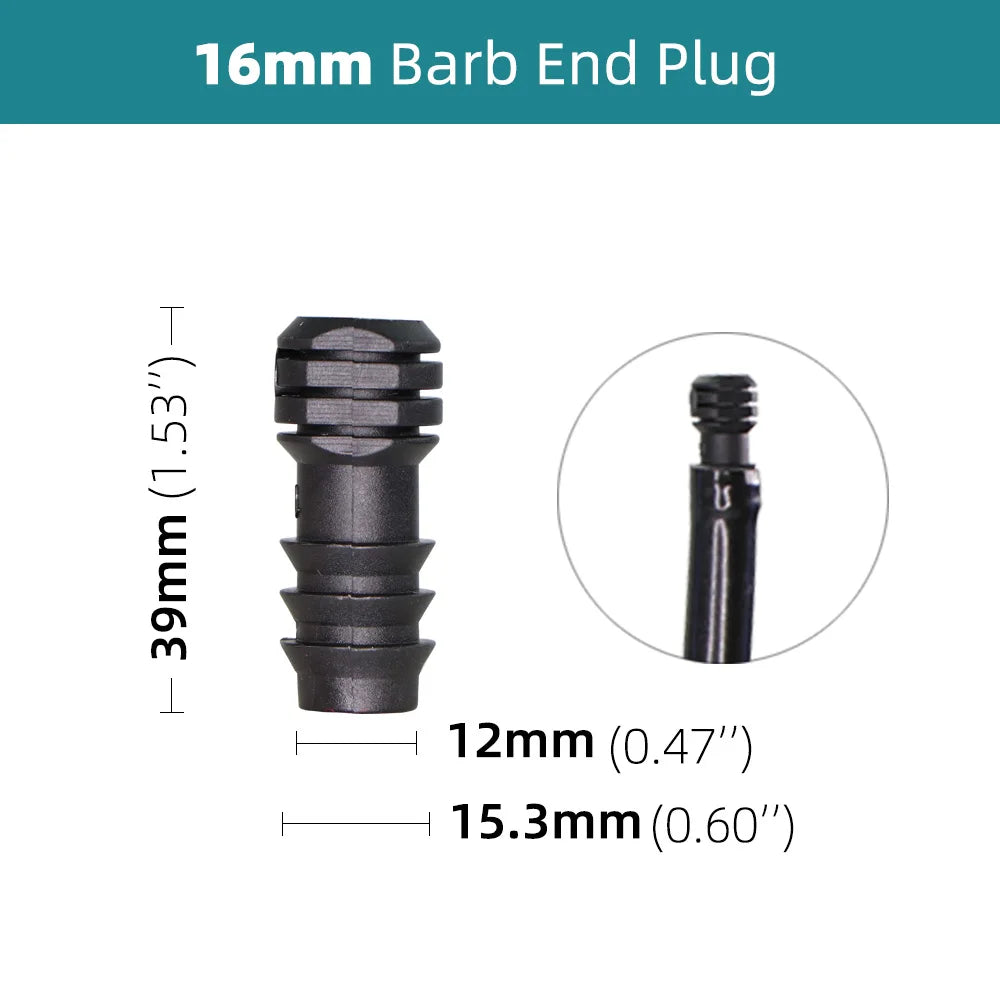 10PCS Garden Plastic Watering Connector 16mm 90 degree Barbed Elbow for Micro Dripping Irrigation 1/2 "PE Pipe Tubing Hose Fitti