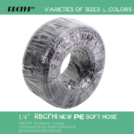 10-100m 1/4'' PE Tubing Water Pipe Low Pressure Misting System Hose ID 4mm OD 6.35mm 4/7mm Garden Irrigation Agriculture Tube
