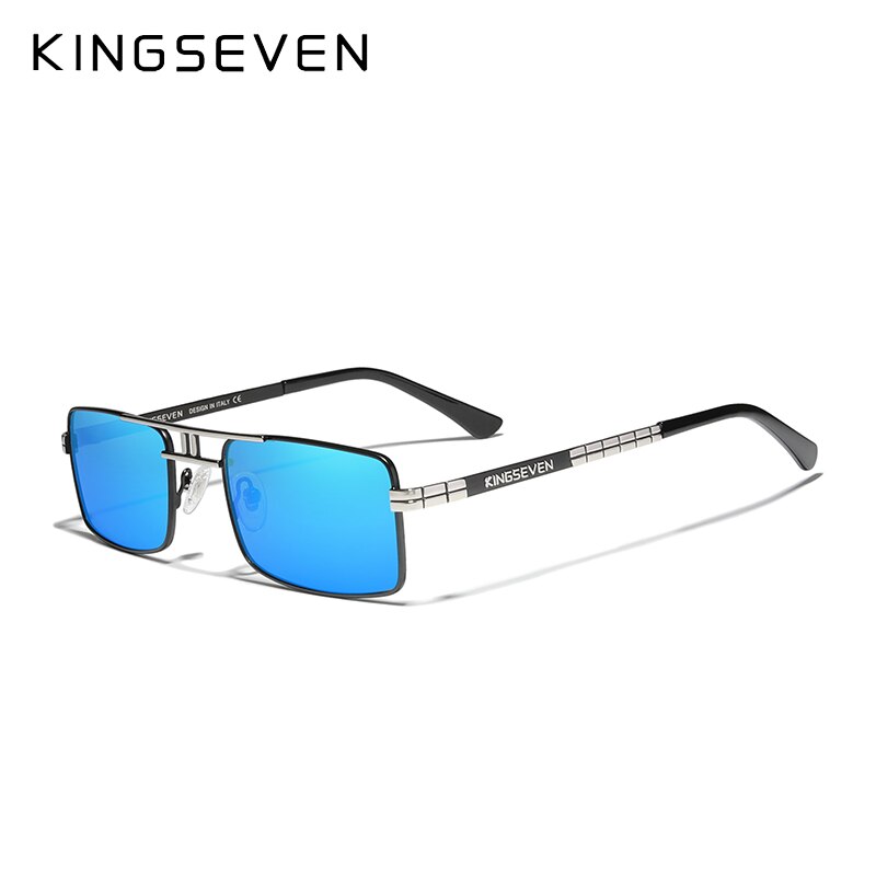 New Arrived KINGSEVEN Polarized Sunglasses Stainless Steel Vintage Frame Brand Rectangle Design Driving Fishing Sun glasses N760 - KiwisLove