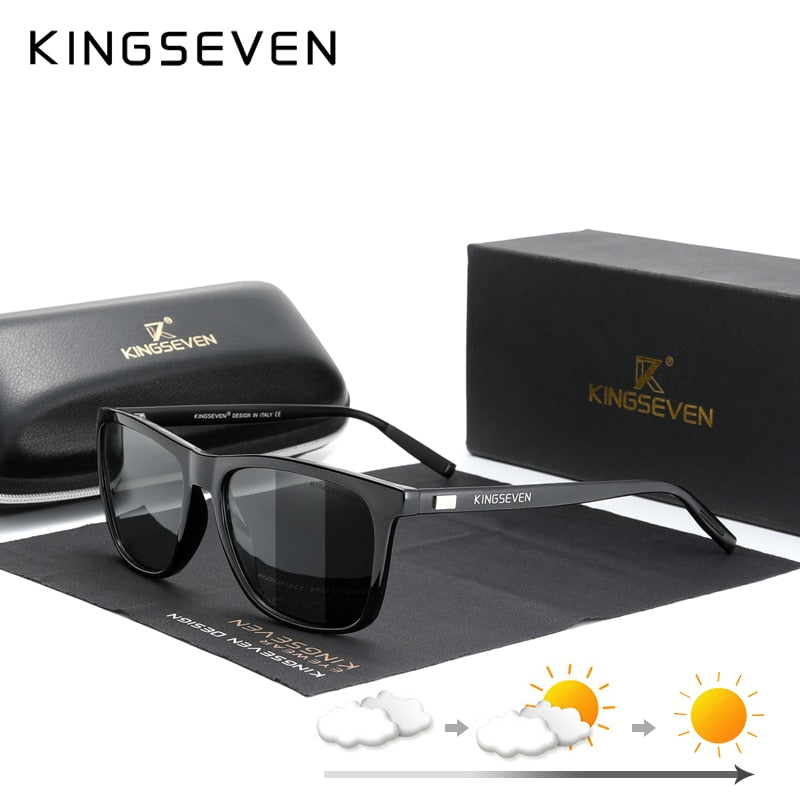 KINGSEVEN Brand Aluminum Frame Sunglasses Men Polarized Photochromic Sun glasses Women's Glasses Accessories - KiwisLove