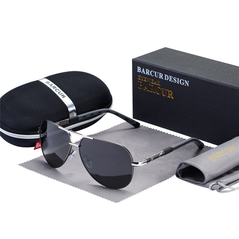 BARCUR Aluminum Magnesium Night Vision Sunglasses Male Fashion Night Vision Accessories For Men - KiwisLove