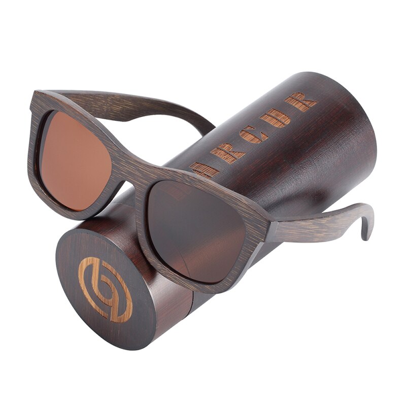 BARCUR Natural Wooden Sunglasses Polarized Men Handmade Bamboo Sun glasses for Women With Original Package - KiwisLove