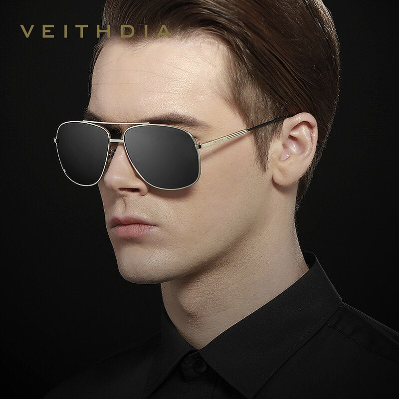 VEITHDIA Brand Vintage Sunglasses Men Square Polarized Sunglasses Eyewear Accessories Male Sun Glasses For Men 2495 - KiwisLove
