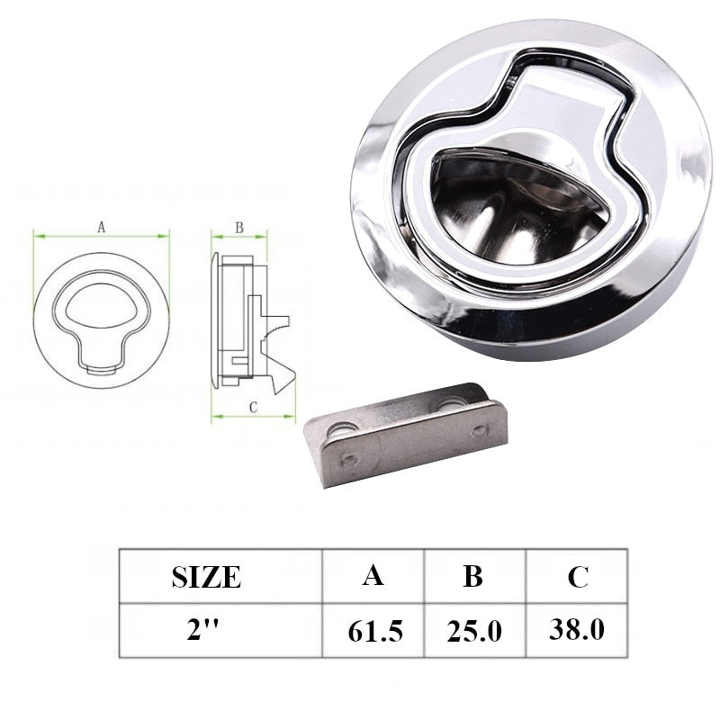 Boat Deck Hatches Flush Boat Latchs For Marine Boat Yatch Ship RV Round Deck Locker Flush Mount Latch Marine Hardware Accessory - KiwisLove