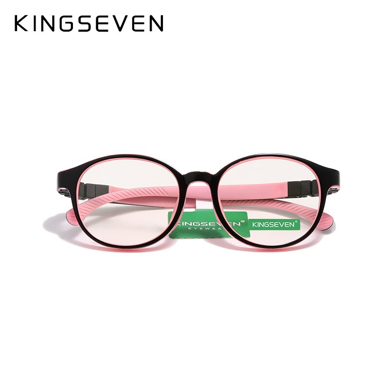 KINGSEVEN Children S Size 43mm Anti-blue Square Blue Light Blocking Glasses Kids TR90 Flexible Computer Gaming Clear Eyewear - KiwisLove